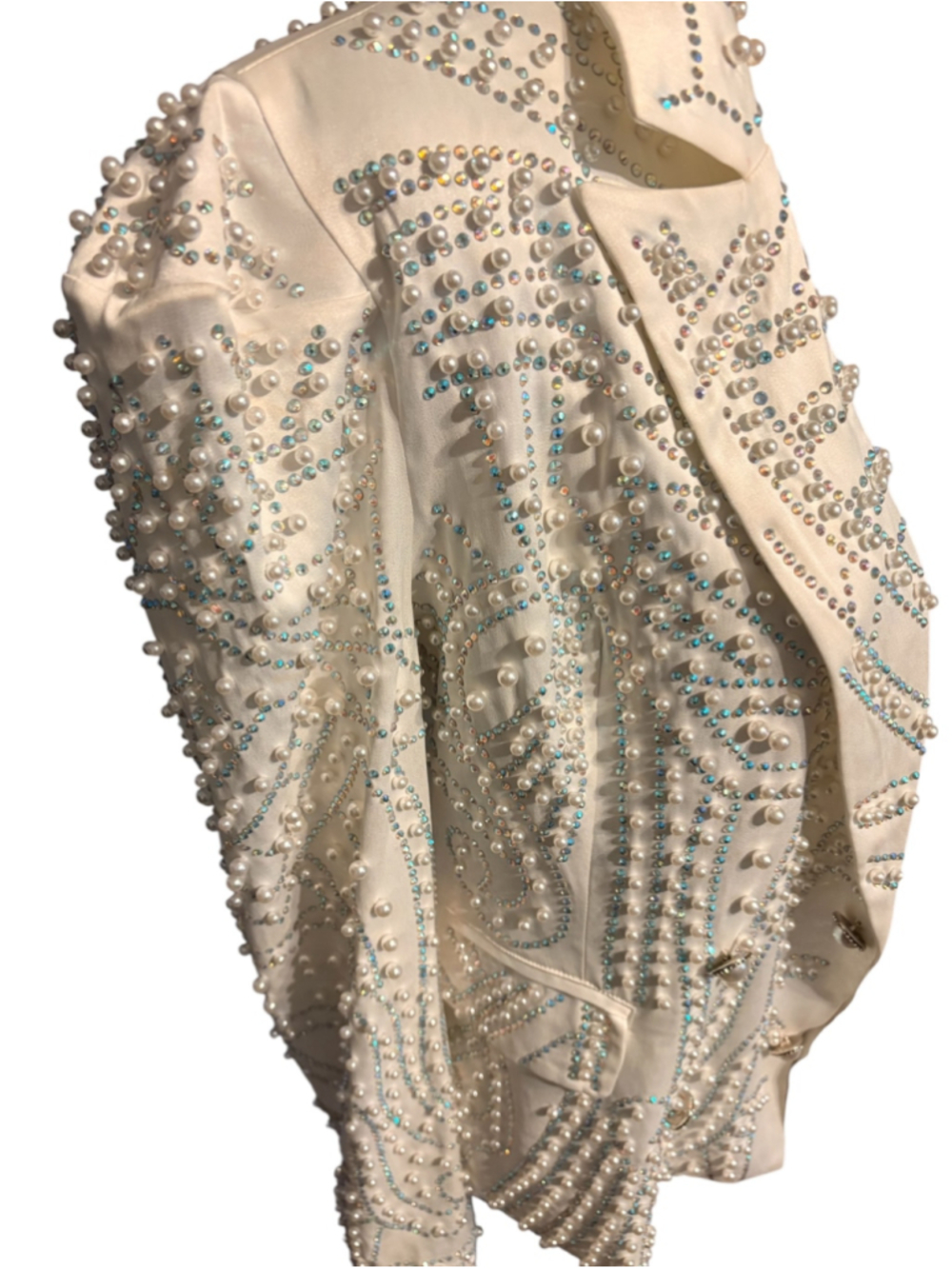 ALL THAT GLITTERS PEARL EMBELLISHED BLAZER SIZE M - Picture 10 of 17